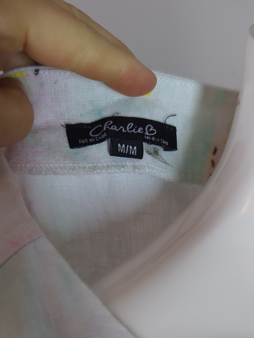 CHARLIE B Linen Dress with Pastel Accents - Picture 8 of 9
